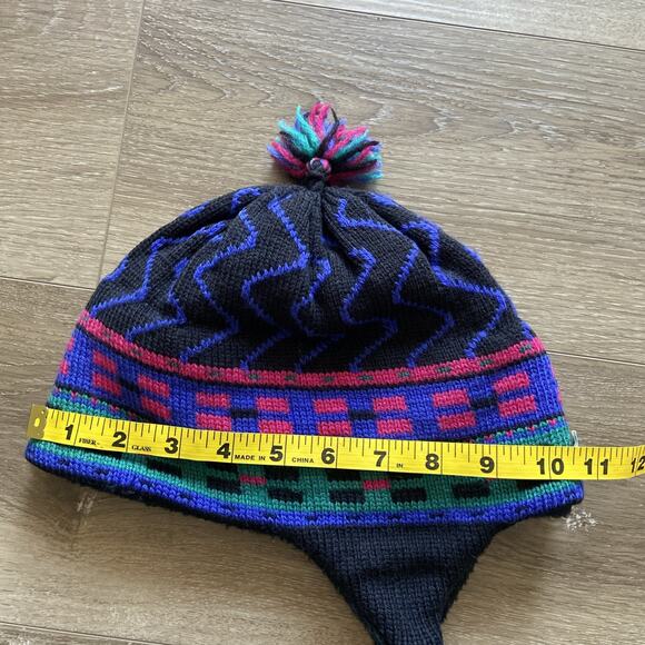 Turtle Fur Hat Unisex S/M Black 100% Wool Fleece Lined Ear Flaps Made USA - Picture 11 of 14